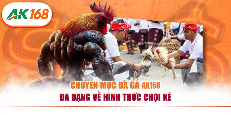 Chuyên mục đá gà AK168 đa dạng về hình thức chọi kê